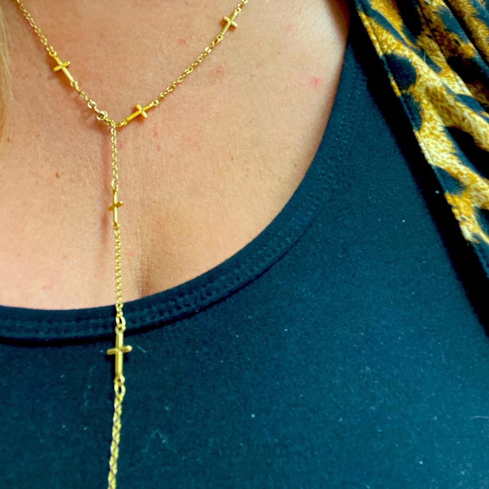 Joy Dravecky ‘Y’ cross necklace